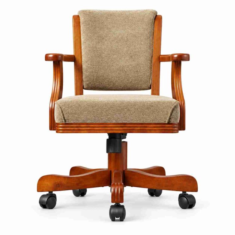 Regent Classic Fabric Executive Swivel Desk Chair – Beige