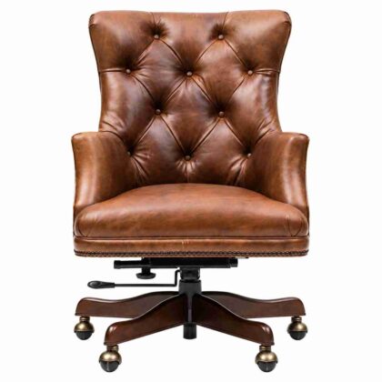 Sovereign Vintage Tan Leather Chesterfield Executive Chair