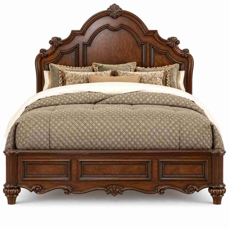 Regent Heritage Executive Solid Wood Panel Bed – Deep Chestnut