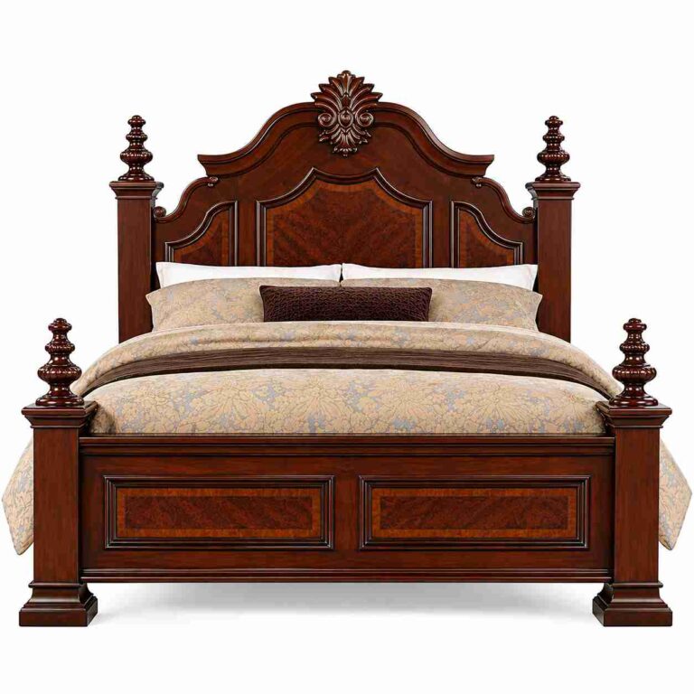 Regent Heritage Classic Solid Wood Poster Bed – Dark Cherry