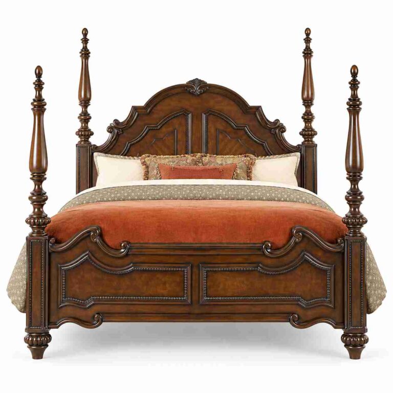 Regent Heritage Executive Solid Wood Four-Poster Bed – Warm Chestnut