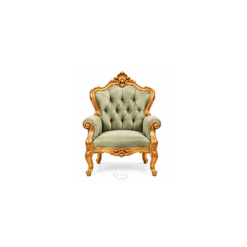 Regent Versailles French Provincial Gilded Salon Sofa Set – Antique Gold & Sage Green - Image 2